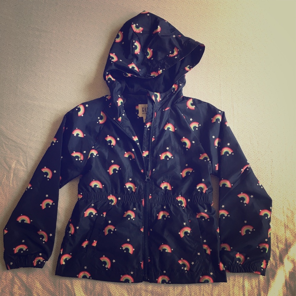 Gap Kids Girls rainbow windbreaker